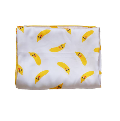 Kuschelige Baby-/Kinderdecke aus weicher Mikrofaser mit fröhlichem Bananen-Print