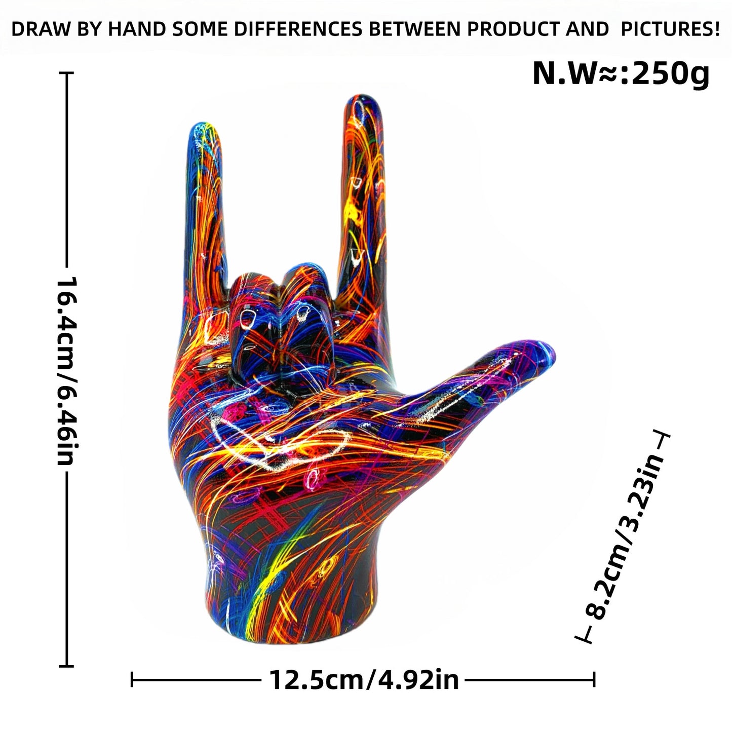 Bunte Hand-Skulptur Brehn
