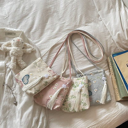 Elegante bestickte Umhängetasche