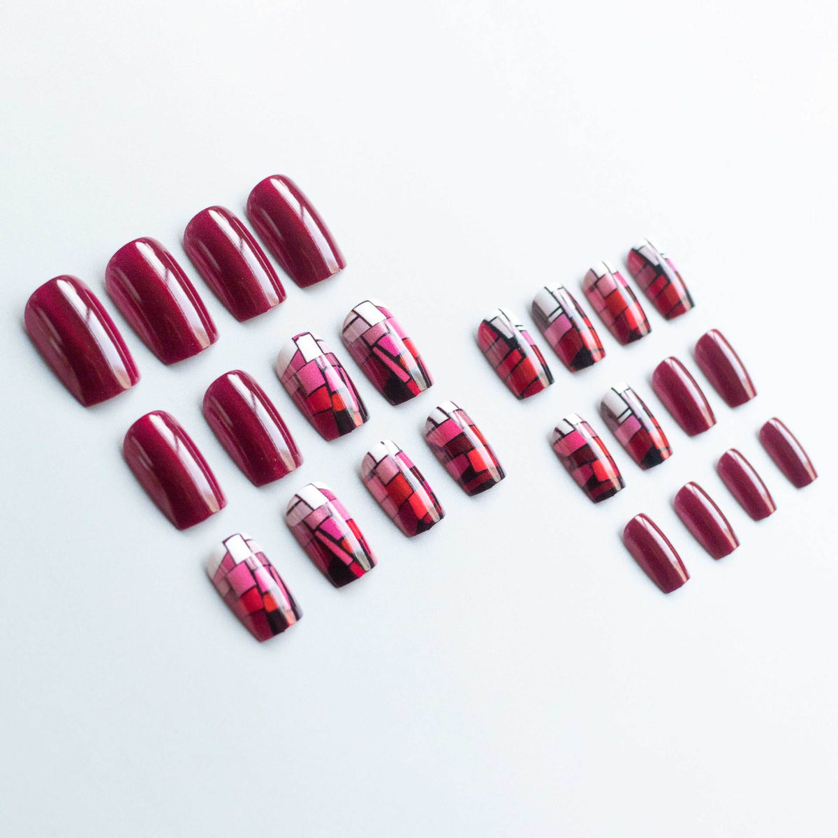 Künstlerisches Mosaik-Nagelkunst-Set