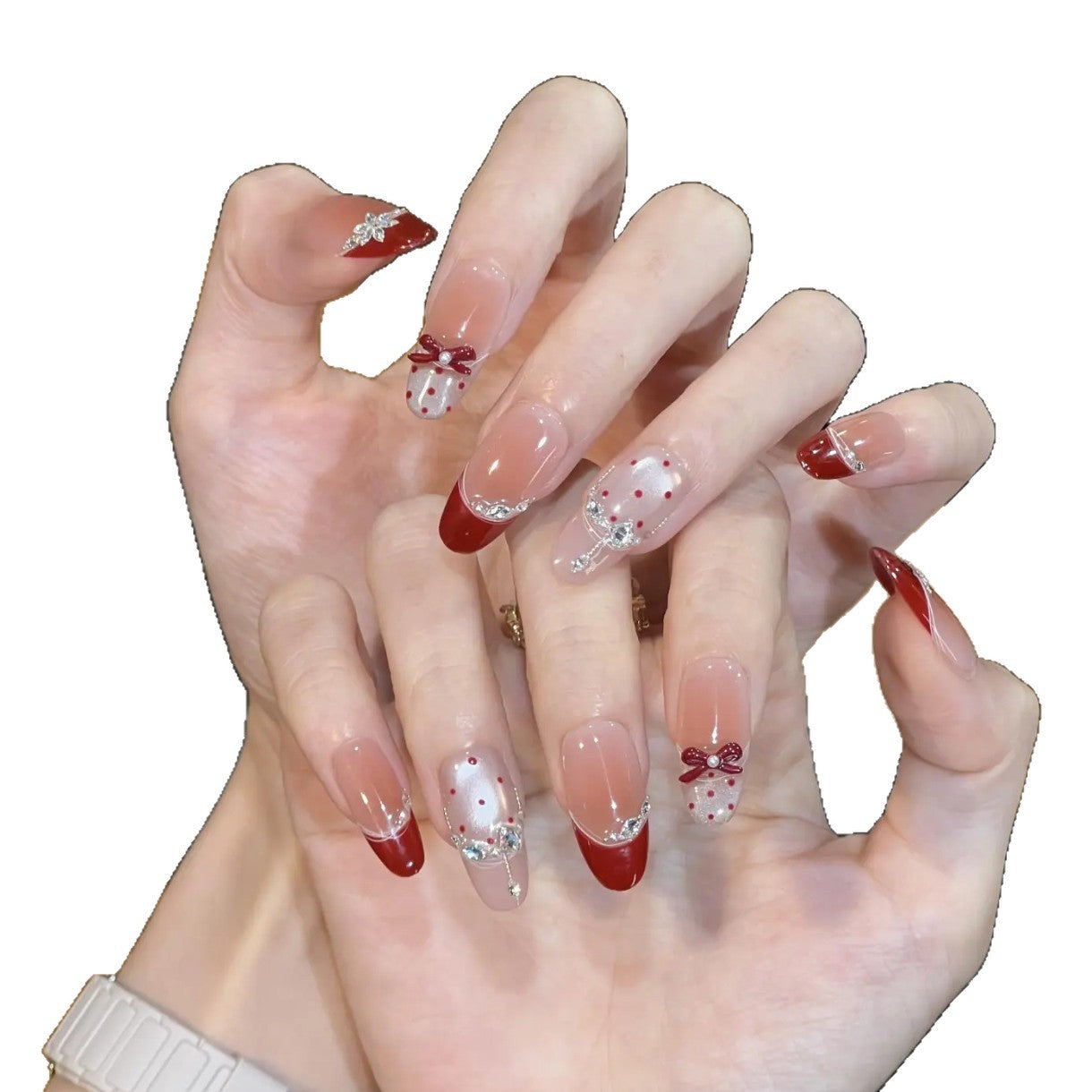 Künstlerisch thematisches Press-On Nageldesign Brehn