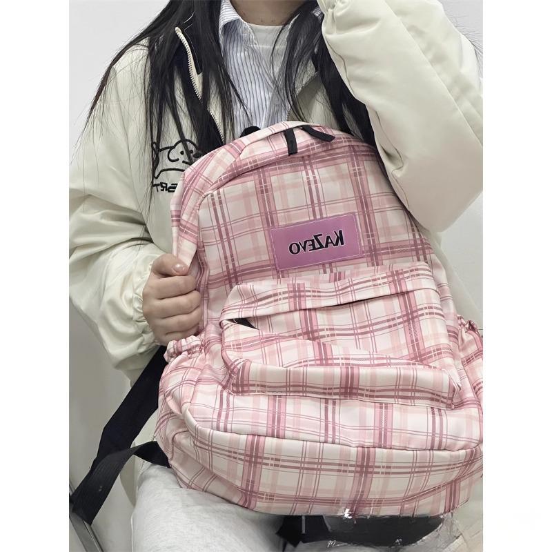 Stylischer kariert gemusterter Laptop-Rucksack Brehn