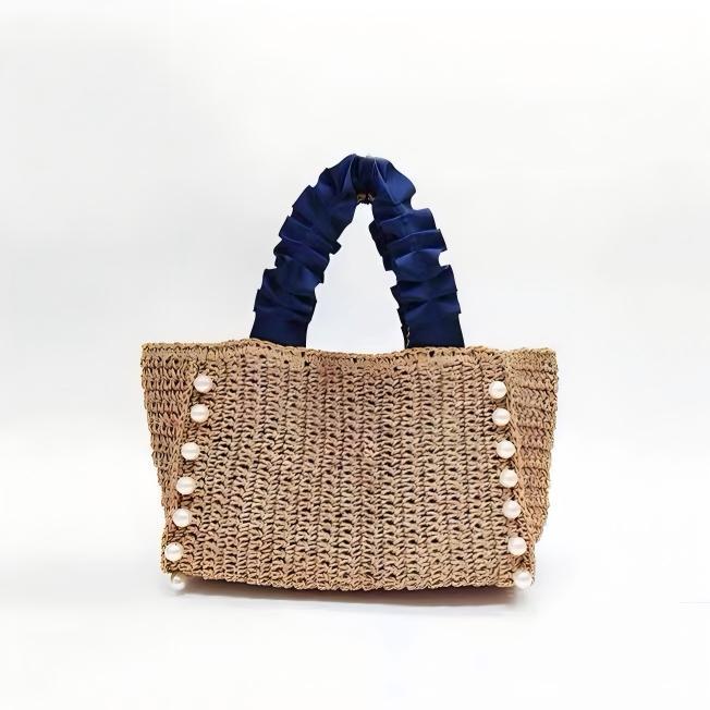 Trendige Basttasche mit Volumetrischem Tragerie Brehn