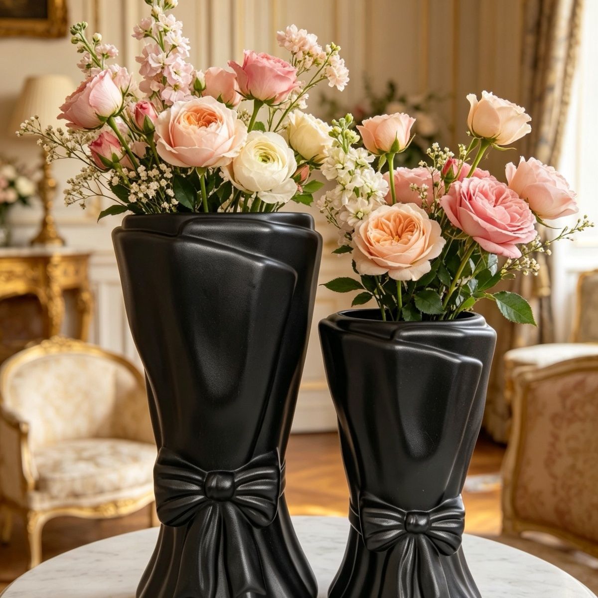 Dekorativer eleganter bow-förmiger Blumenvasen Brehn