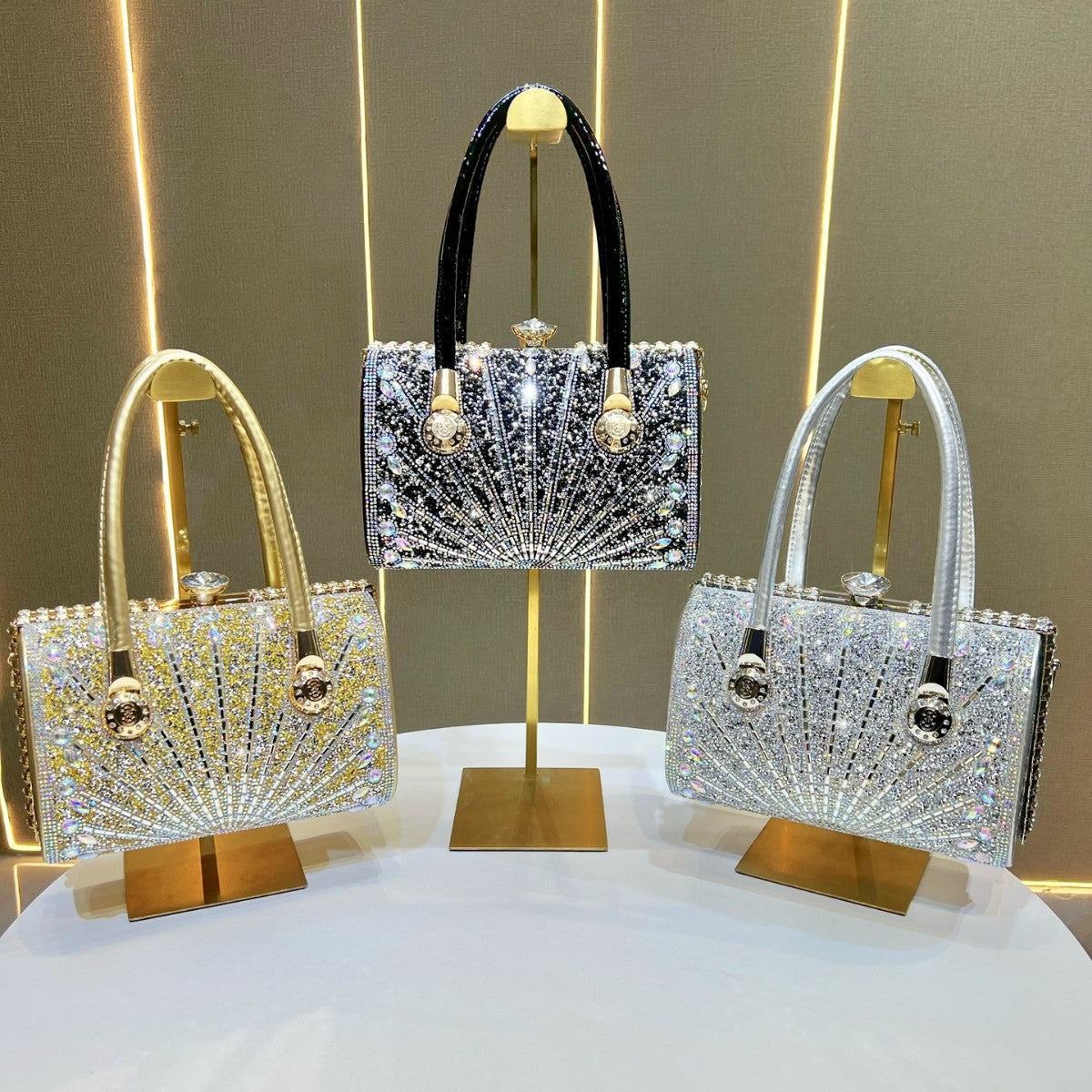 Luxe Kristall-beschichtete Abendhandtasche