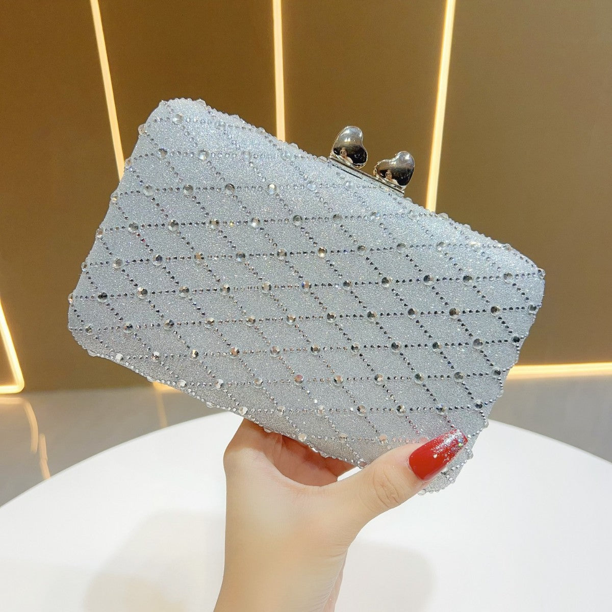 Rhinestone Glitter Clutch