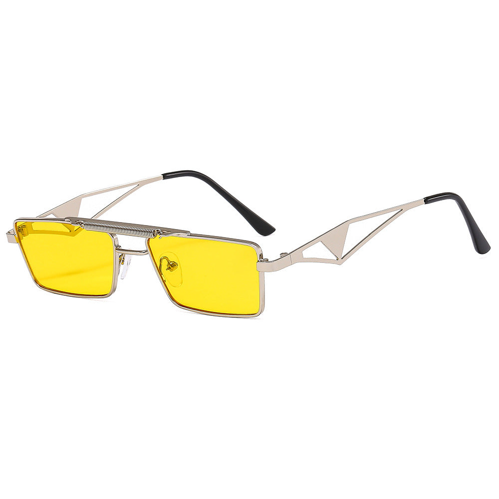 Modische Sonnenbrille mit Eckigem Rahmen und Verspiegelten Gläsern Brehn