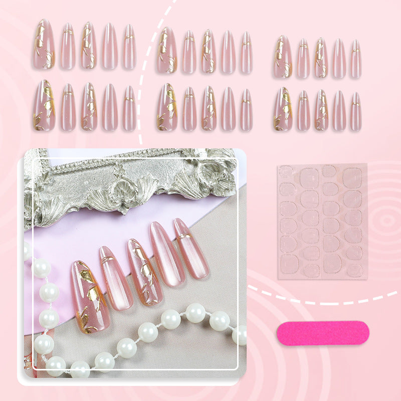 Elegante Glitter-getauchte Press-On Nagelkunst Set Brehn