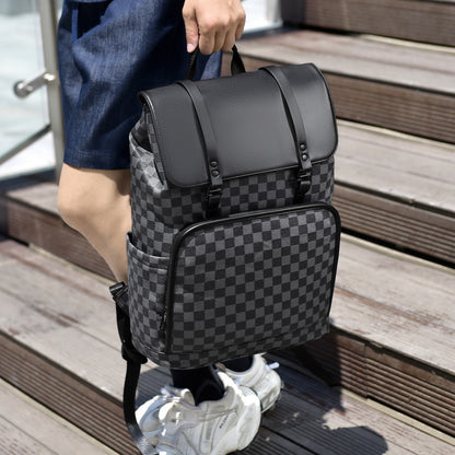 Stylischer Schachbrettmuster-Rucksack Brehn
