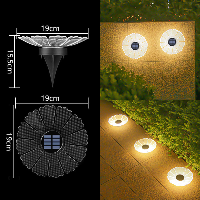 Dekorative Solar-Acryl-Blüten-Gartenstecker LED-Wegeleuchte Brehn