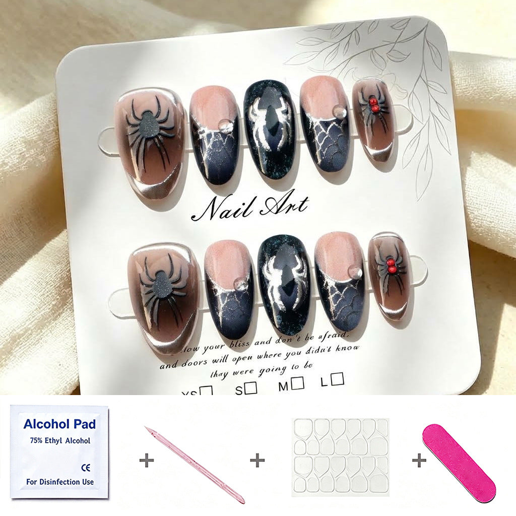 Premium Halloween-Themen Press-On Nagelkunst