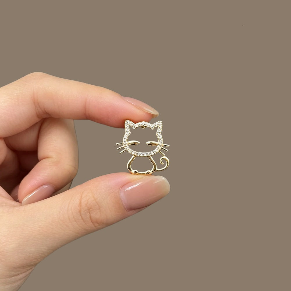 Glitzernde Katzenbrosche Brehn