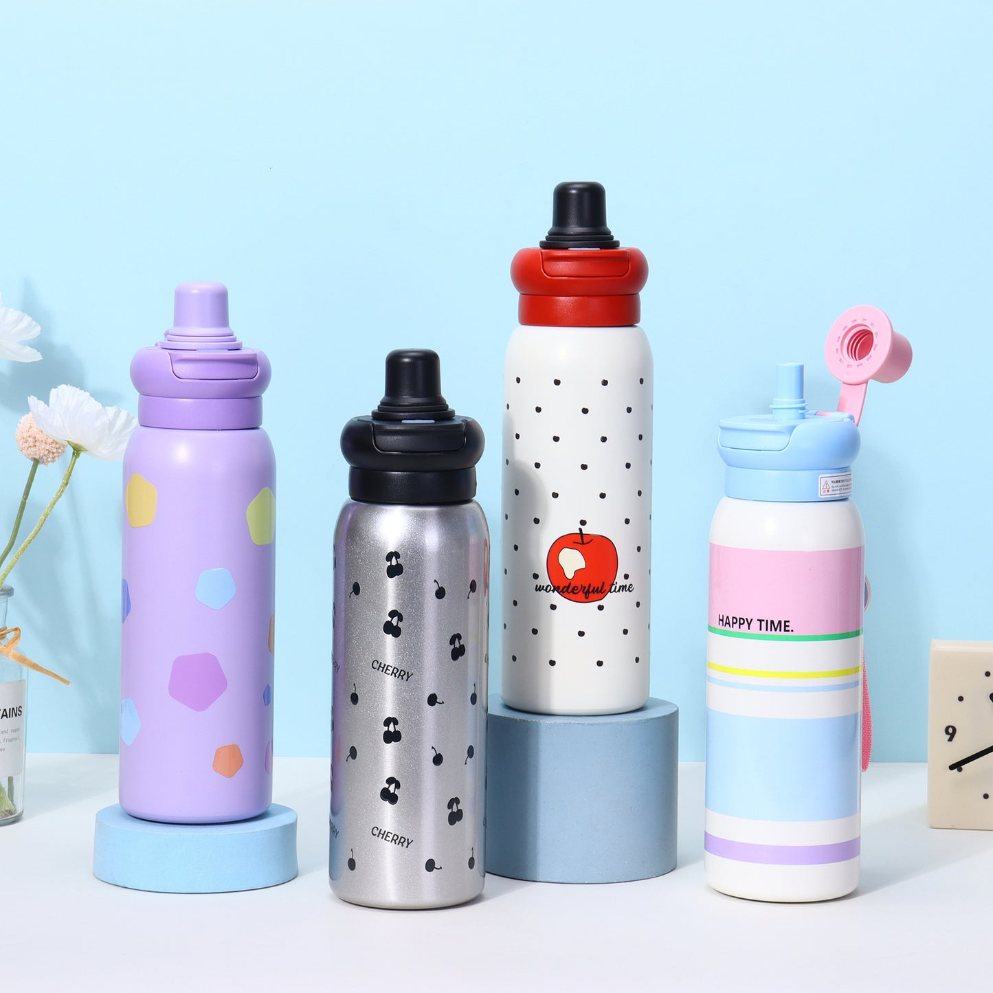 Damen Thermo-Trinkflasche mit rutschfestem Griff und ausgefallenem Design Brehn
