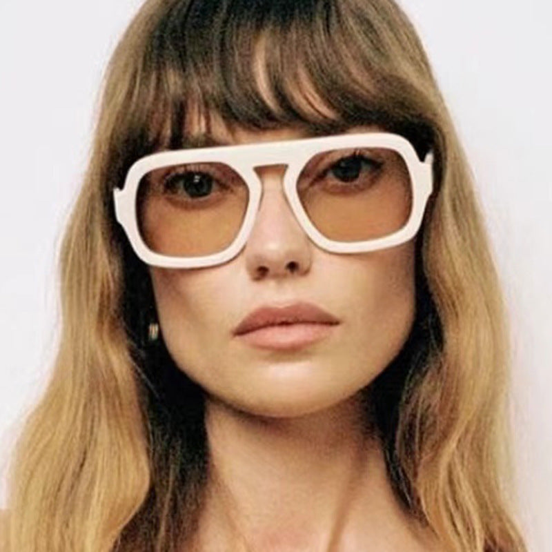 Damen moderne oversized Sonnenbrille im kantigen Design Brehn