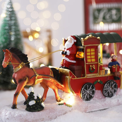 Vintage Weihnachtsmann Schlitten Ornament
