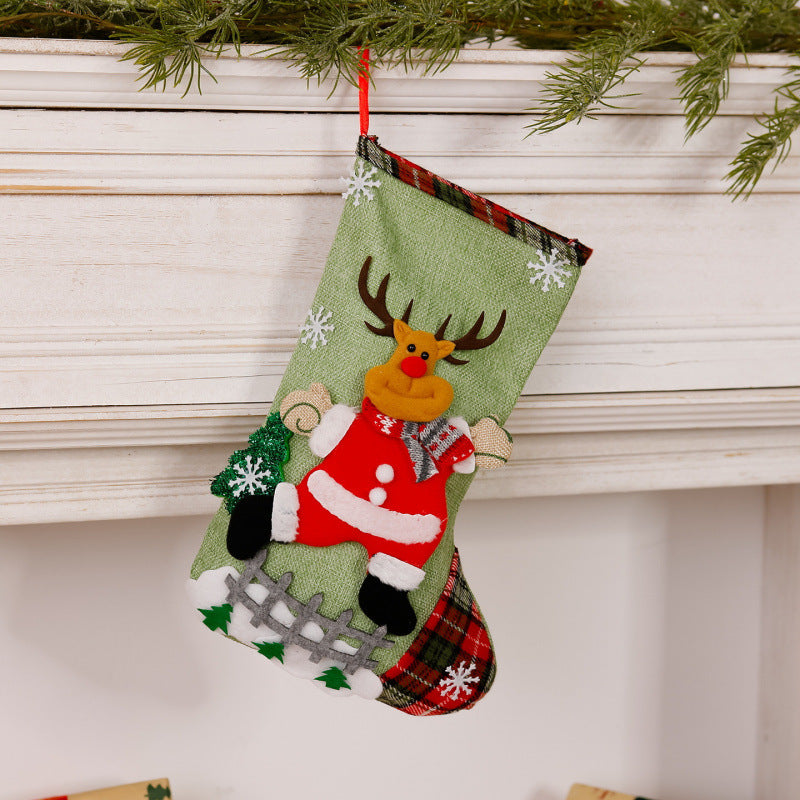 Lustiger Weihnachtsstrumpf mit Rentier-Motiv Brehn