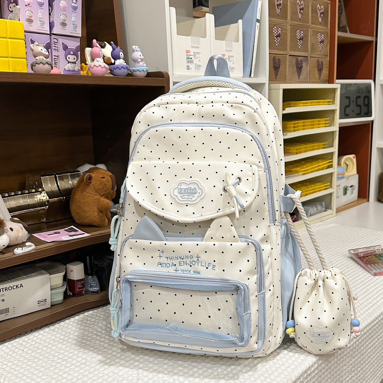 Süßer Katzenohren Design Schul Rucksack Brehn