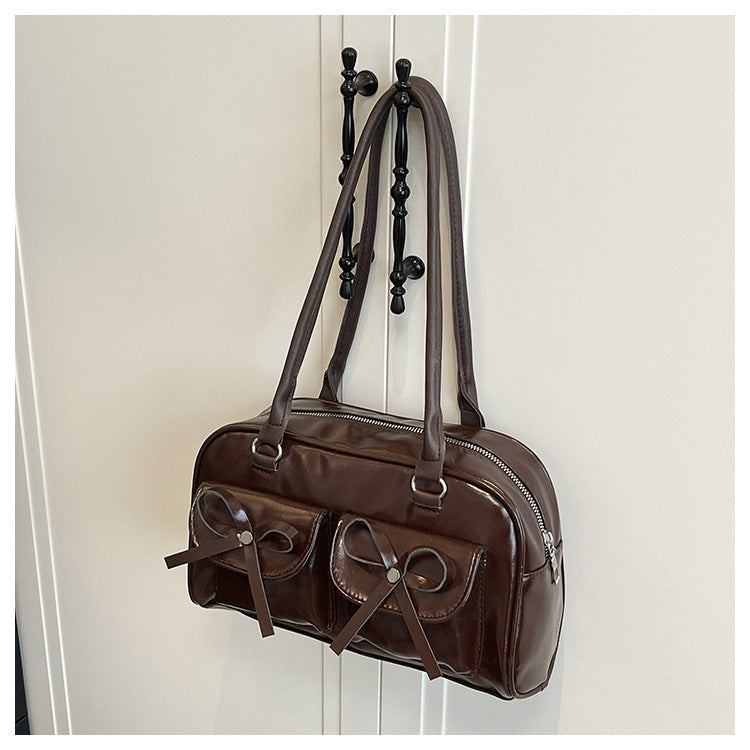 Stilvolle multifunktionale Handtasche mit Schleifendetail Brehn