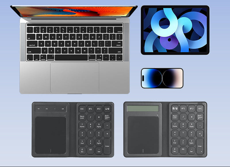 Drahtlose Zifferntastatur mit Touchpad Brehn