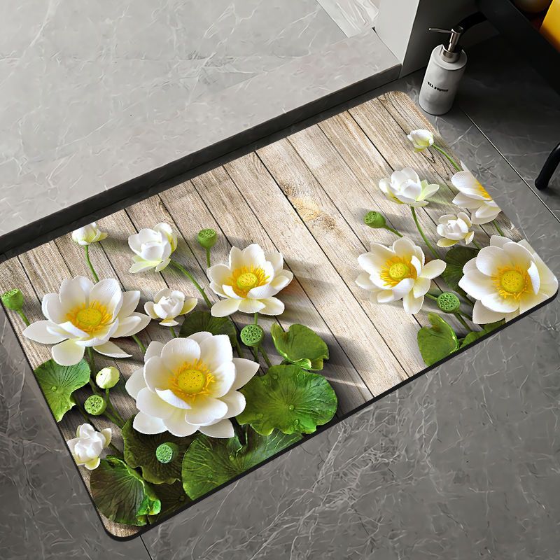Elegante Blumenmuster Badezimmermatte Brehn