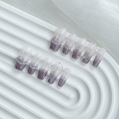 Schmetterlings-verzierte Press-On Nagelset