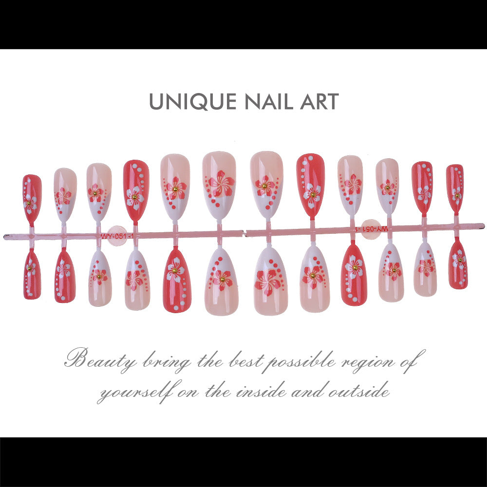 Elegante Blumen Press-On Nagelkunst Kollektion Brehn
