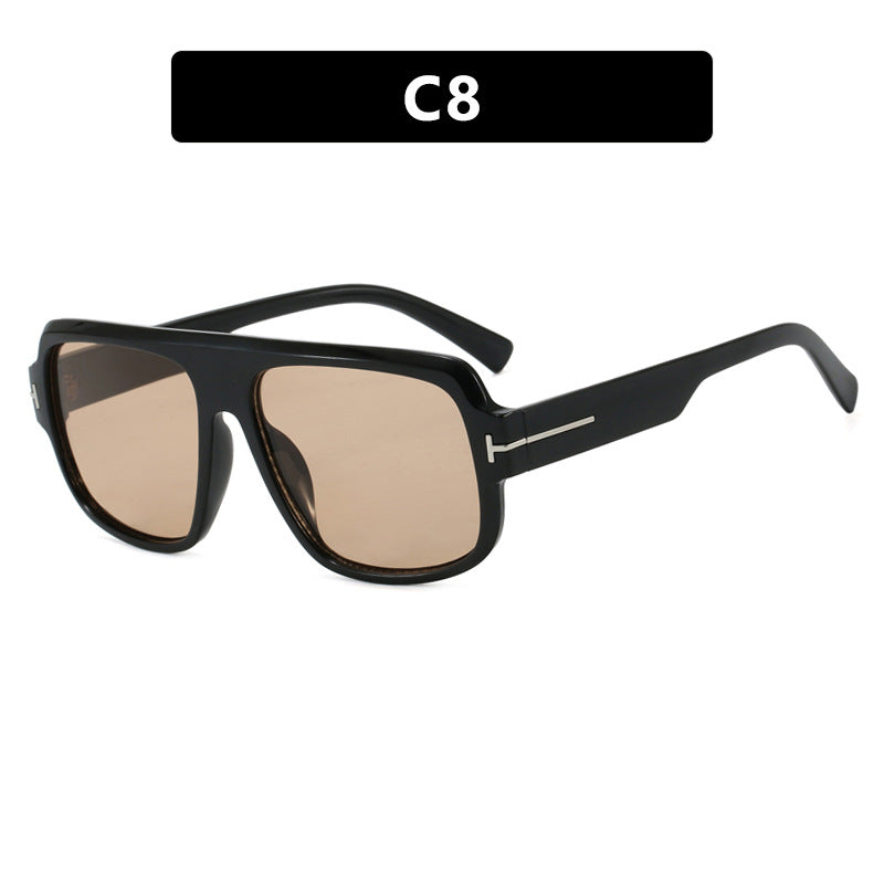 Damen modische quadratische Sonnenbrille mit trendigem Schildkrötenmuster Brehn
