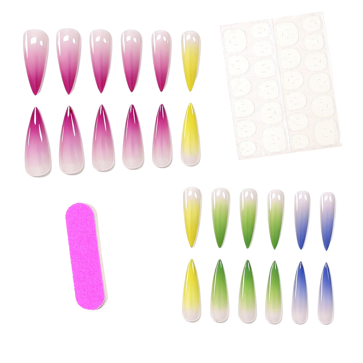 Ombre Stiletto Nagelverstärkungen Brehn