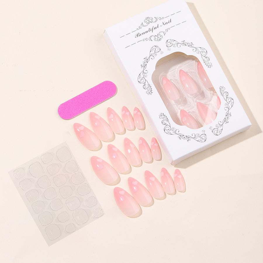 Elegantes mandelförmiges Press-On-Nagelset Brehn