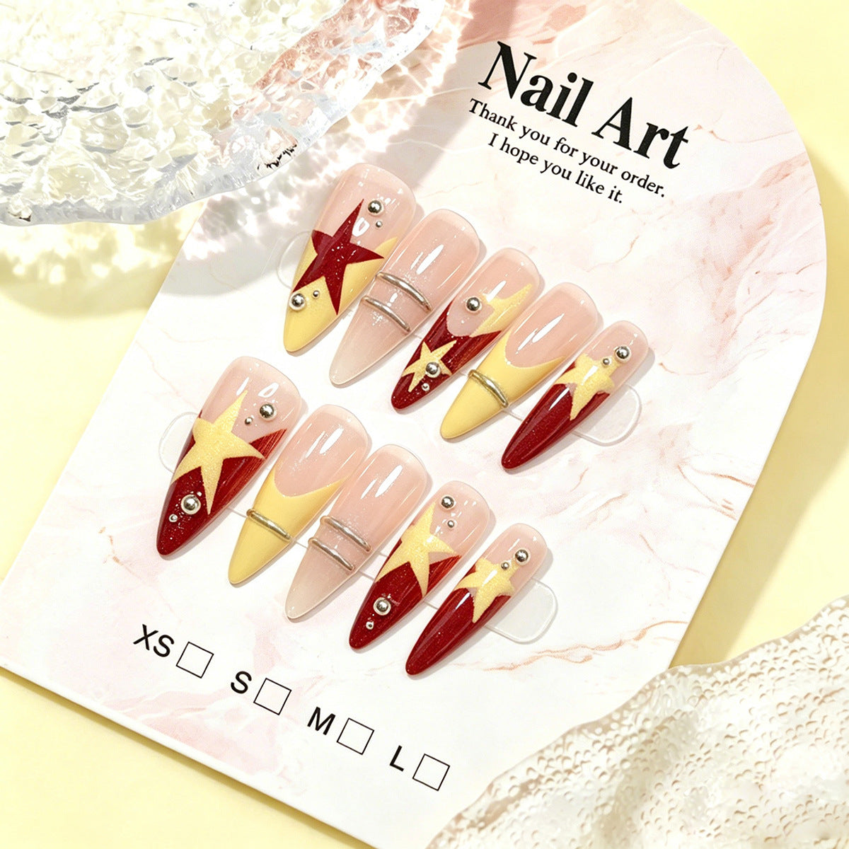 Künstlerisches Press-On-Nagelset