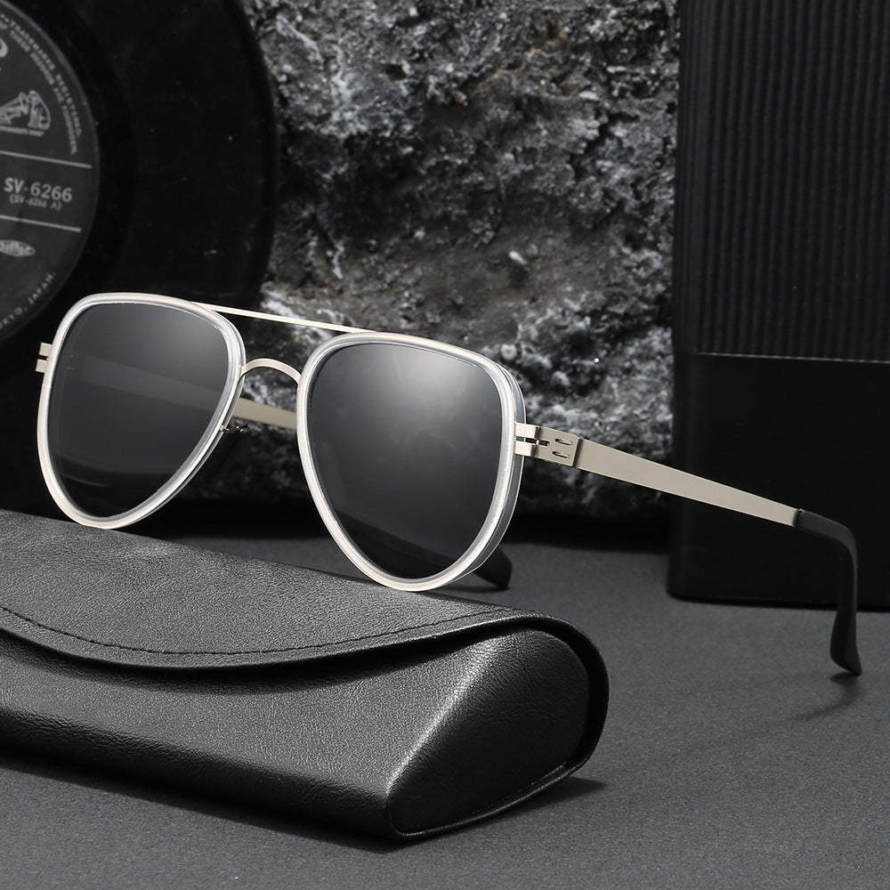 Damen Aviator-Sonnenbrille mit robustem Metallrahmen und polarisierenden Gläsern Brehn
