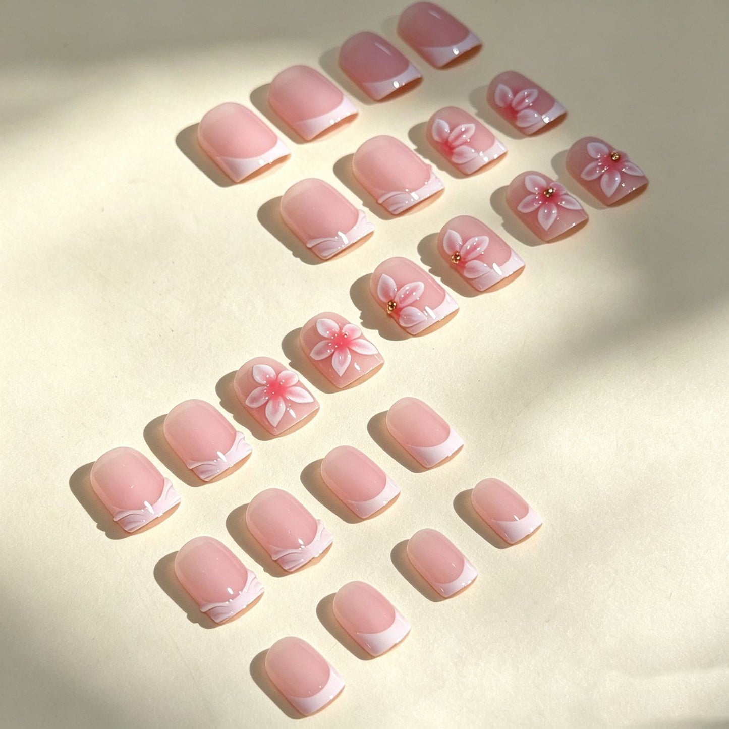 Florale Acryl-Nagelkunst-Spitzen Brehn
