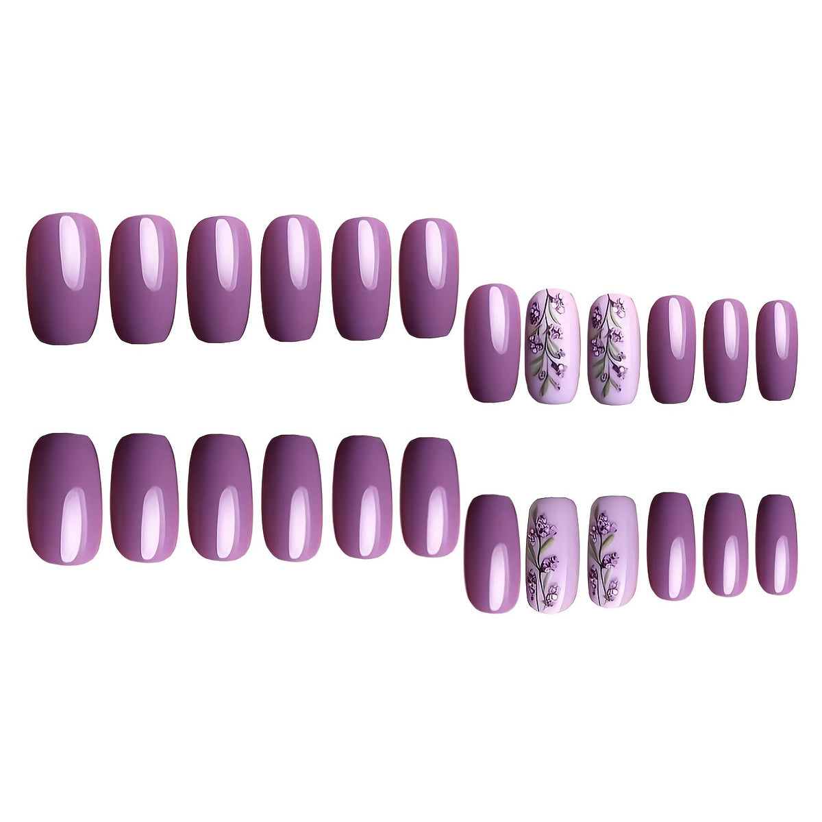 Blumenverziertes Nagelkunst-Set Brehn