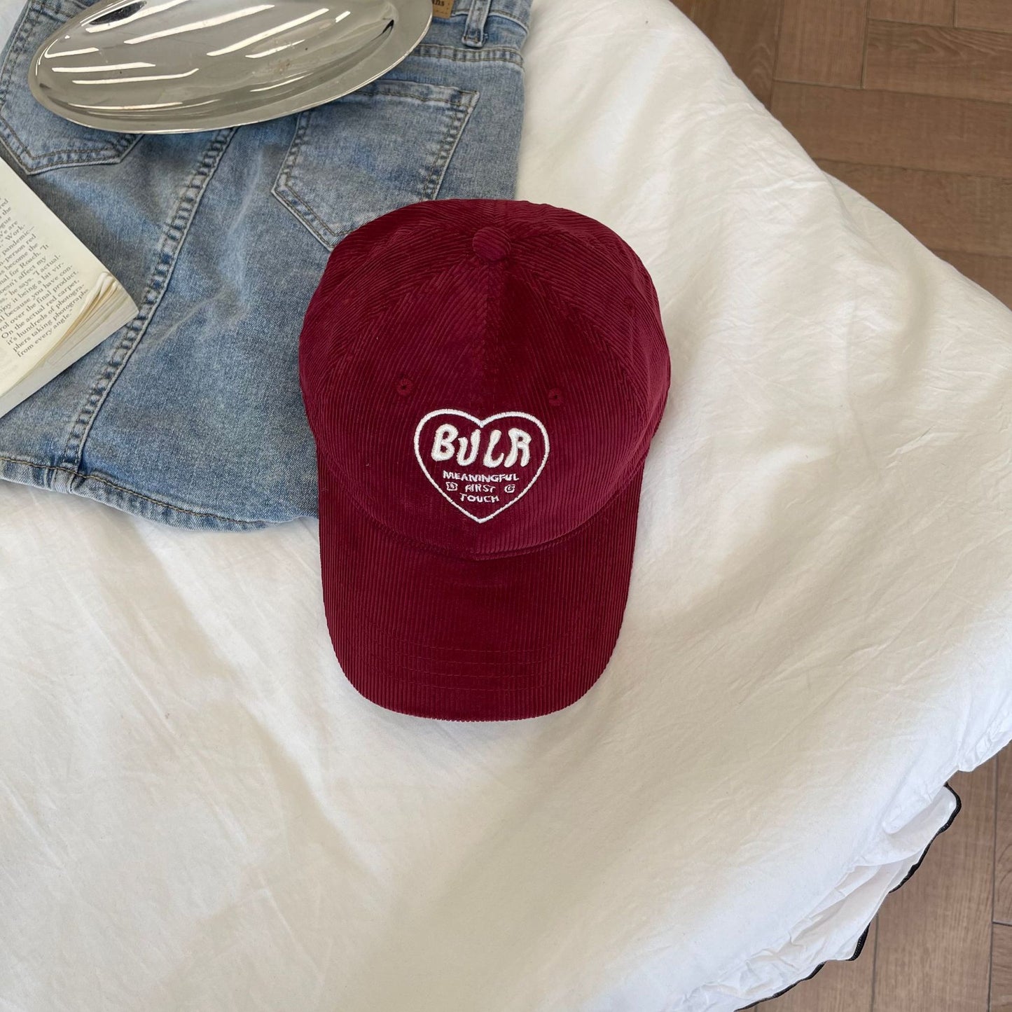 Damen Strukturiertes Corduroy Baseball Cap Brehn