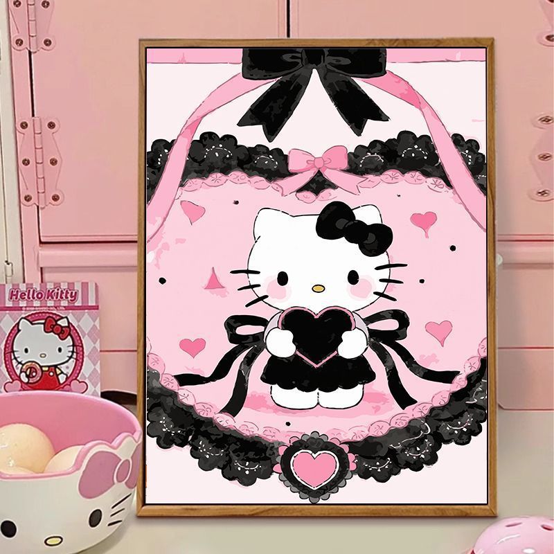 Hello Kitty-Themen Illustration Leinwand Kunst Brehn