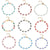 Buntes böse Augen Charm Armband Brehn