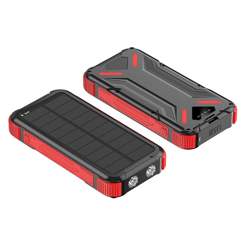 Solarbetriebene Powerbank mit Robustem Design und LED-Licht Brehn