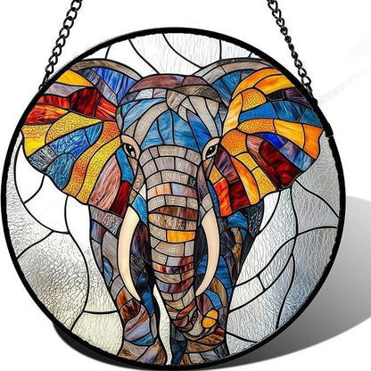 Buntglas Phönix Wandkunst Brehn