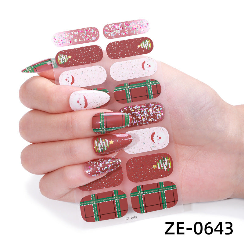 Florale Nagelkunst Aufkleber
