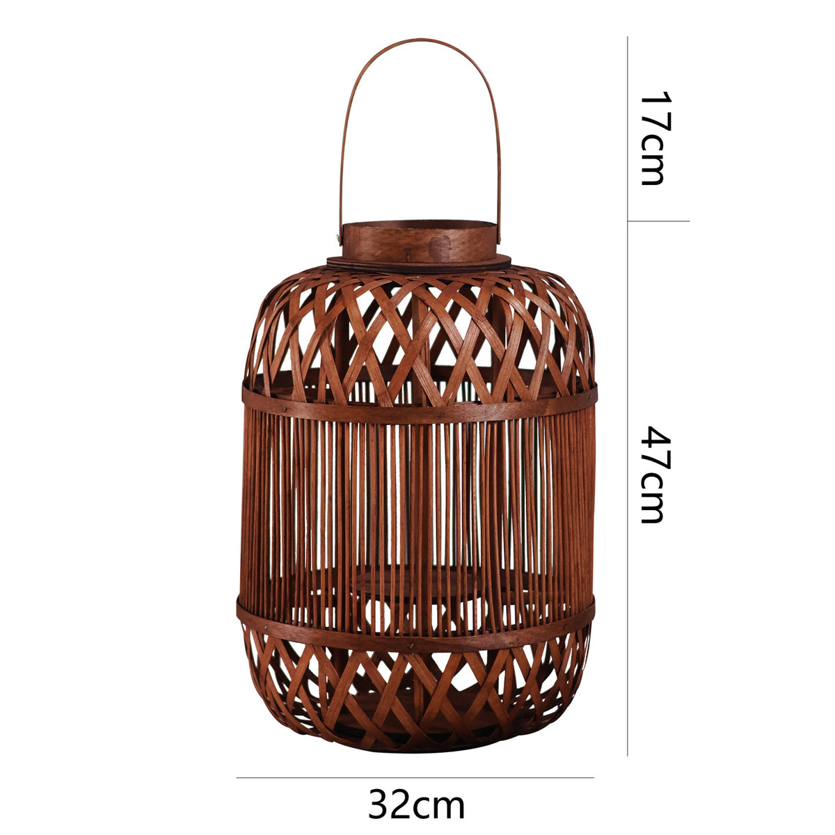 Stilvolle Handgefertigte Rattan-Laterne Brehn
