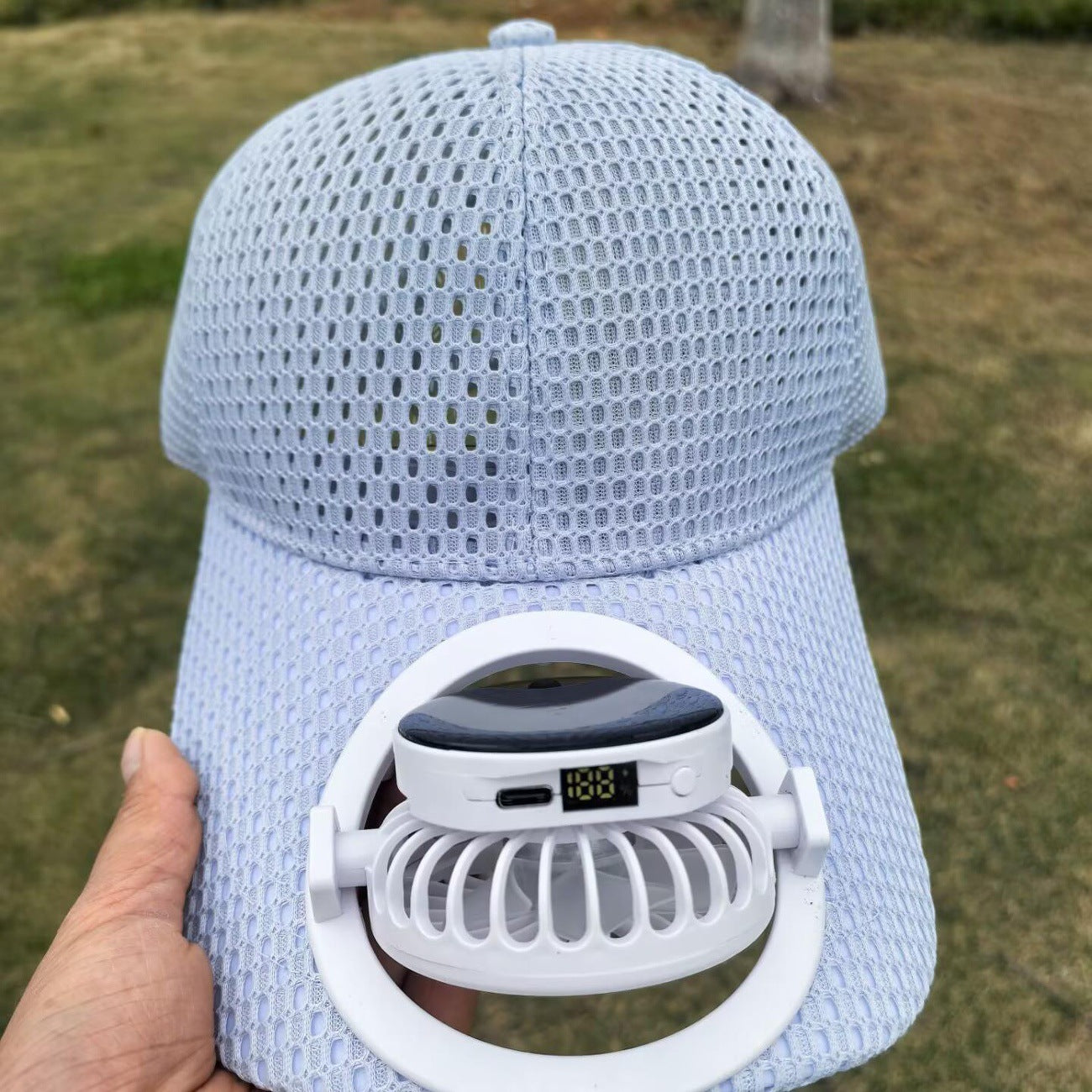 Atmungsaktive Sportmütze mit abnehmbarem USB-Lüfter Brehn