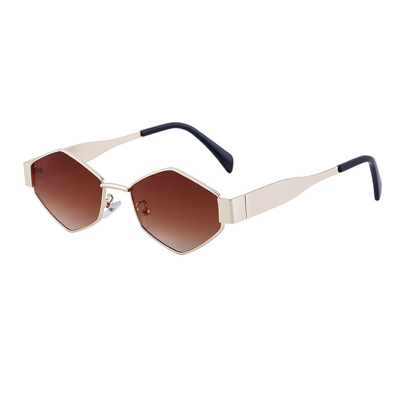Damen geometrische Sonnenbrille mit modernem Rahmen Brehn