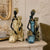 Elegante Skulptur mit Leoparden Brehn