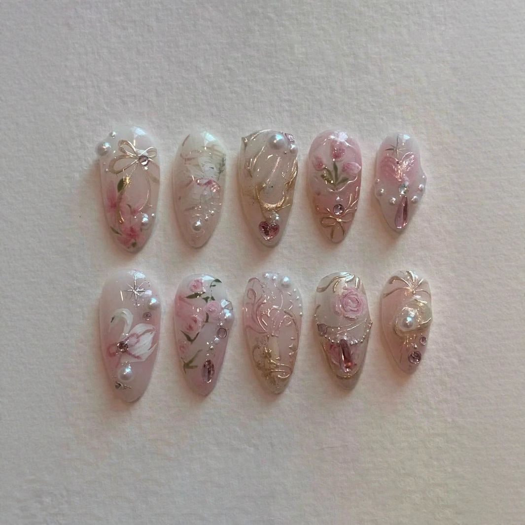 Künstlerisches Press-On Nagelkunstset Brehn