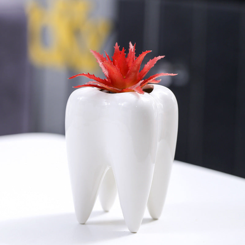 Kreativer zahnförmiger Blumentopf Brehn