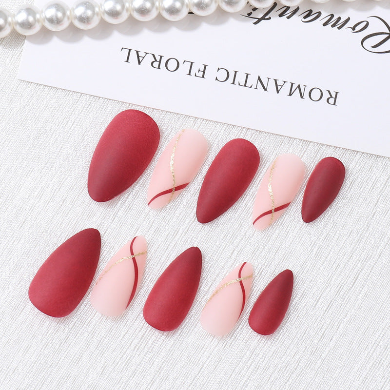 Elegantes Künstlerisches Press-On-Nagel-Set Brehn
