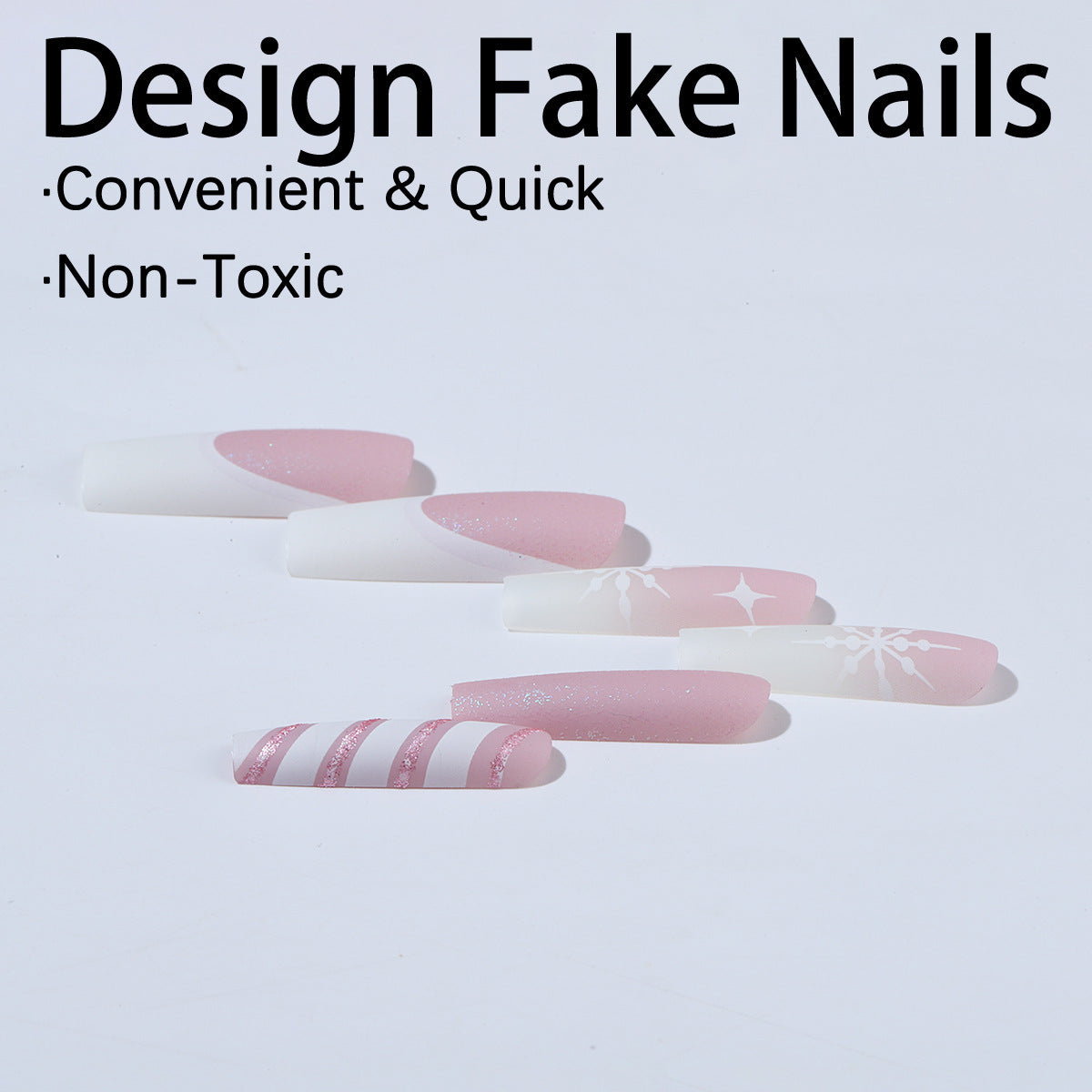 Kreatives Kunstnagelset mit festlichem Zuckerstangen-Design und glitzernden Akzenten Brehn