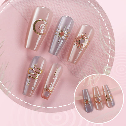 Elegantes Celestial Press-On Nagelkunst Set