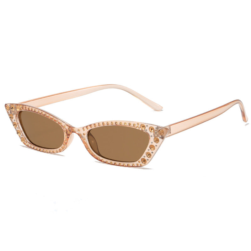 Damen extravagante Cat-Eye Sonnenbrille mit Kristallverzierung Brehn