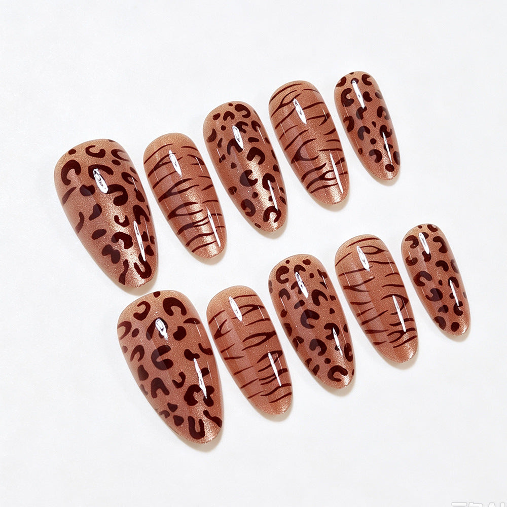 Stylisches Tiermuster Press-On Nail Set Brehn